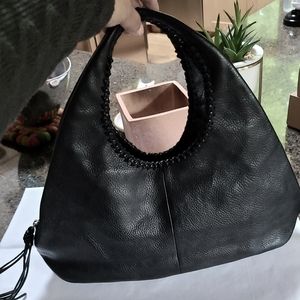EUC Banana Republic Black Pebbled Leather Shoulder Bag